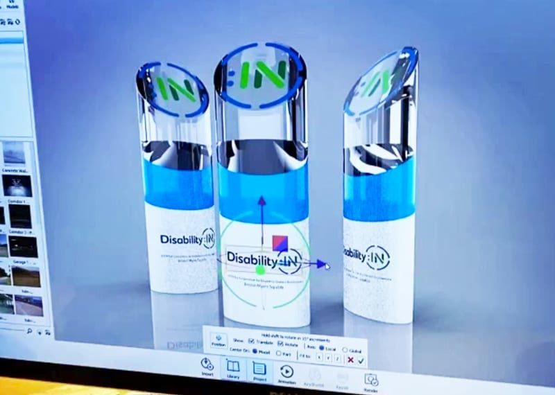 ChenRui Gift DisabilityIN Inclusion Awards Rendering on Screen