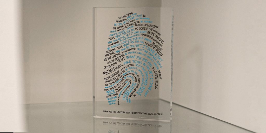 crystal panel with fingerprint company value digital print personalization